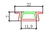 PB-AP-SH-2207 LED Aluminium Channel